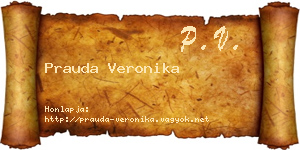 Prauda Veronika névjegykártya